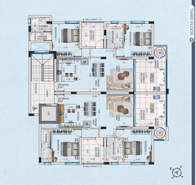 New 4-bedroom penthouse in Larnaca № 153593: https://dom.com.cy/en/catalog/sale/153593/ (dom.com.cy)