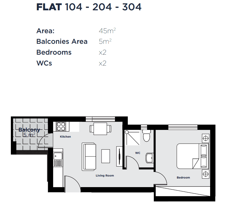 New 2-bedroom flat in Larnaca № 153902: https://dom.com.cy/en/catalog/sale/153902/ (dom.com.cy)