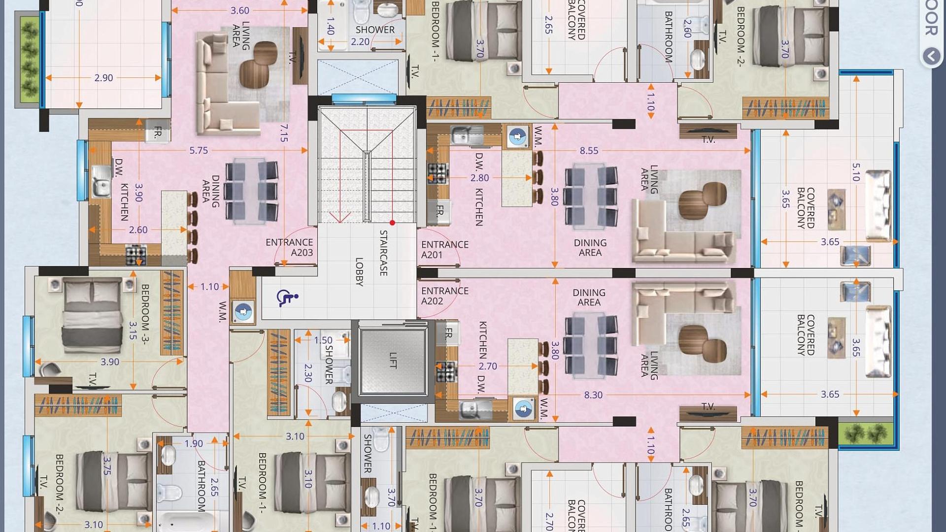 New 3-bedroom flat in Larnaca № 153584: https://dom.com.cy/en/catalog/sale/153584/ (dom.com.cy)