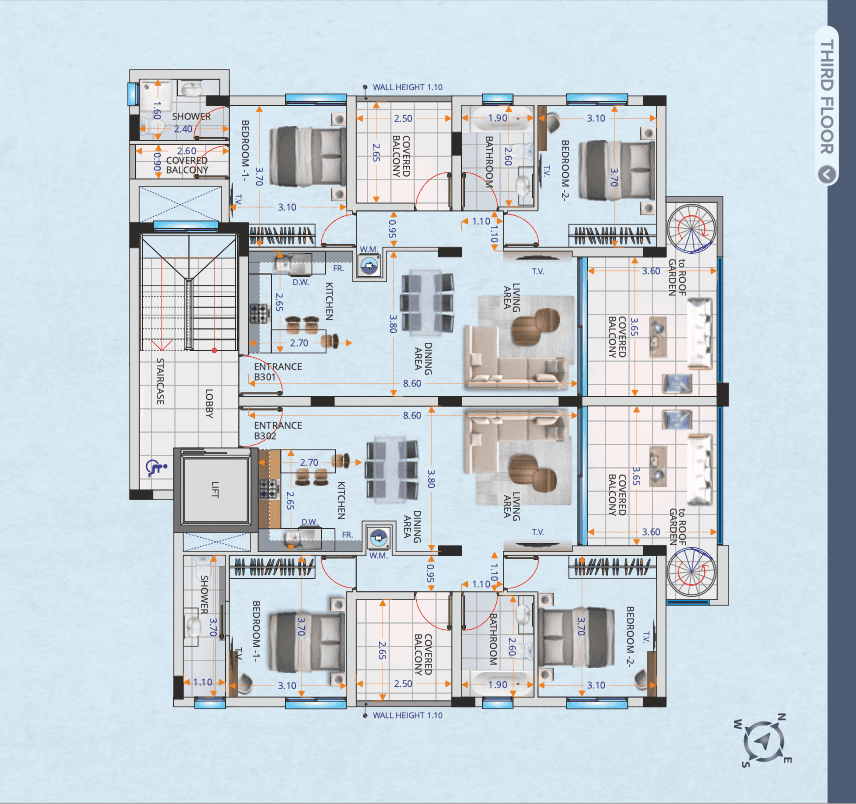 New 4-bedroom penthouse in Larnaca № 153592: https://dom.com.cy/en/catalog/sale/153592/ (dom.com.cy)