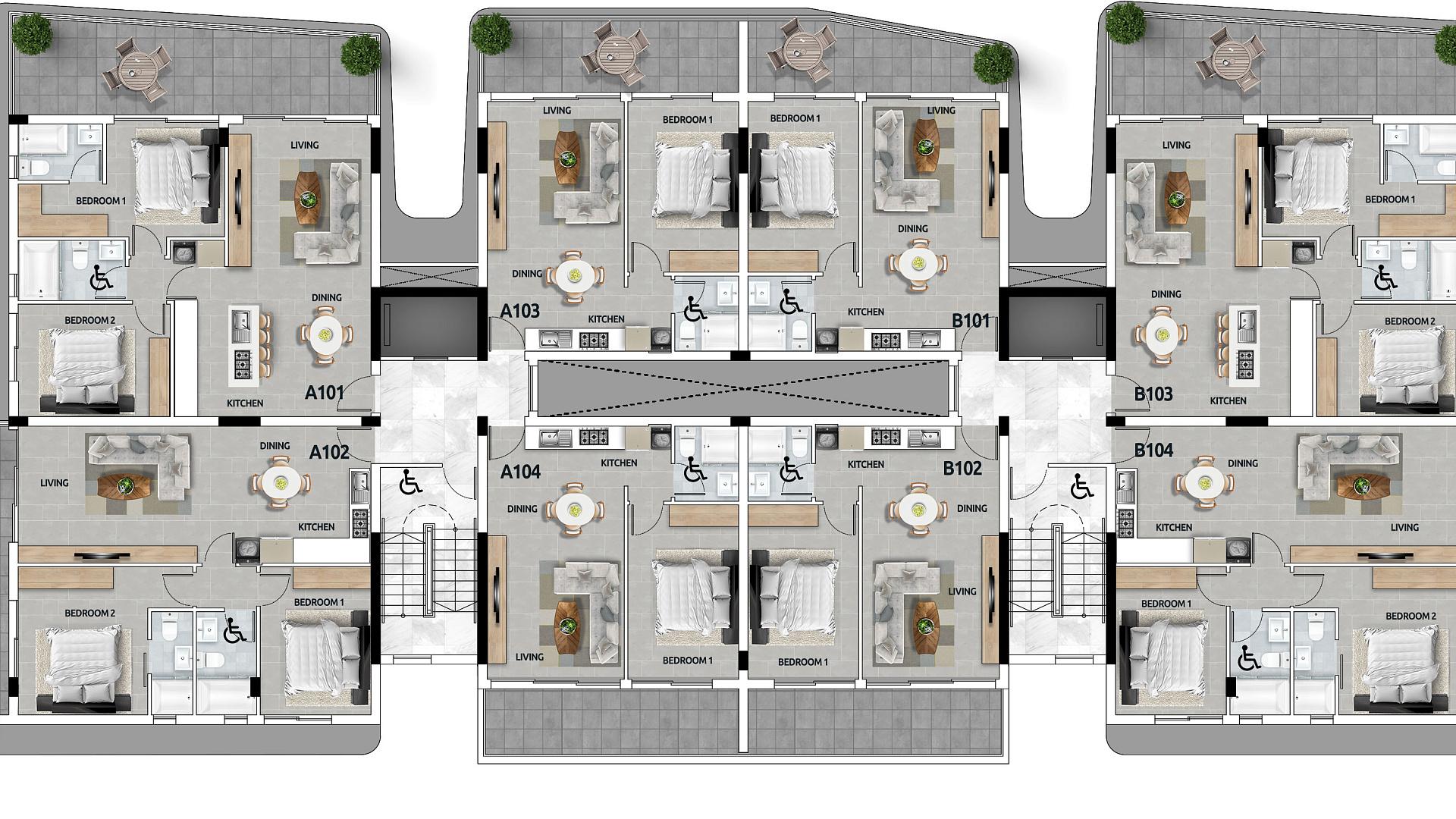 New 1-bedroom flat in Larnaca № 153258: https://dom.com.cy/en/catalog/sale/153258/ (dom.com.cy)