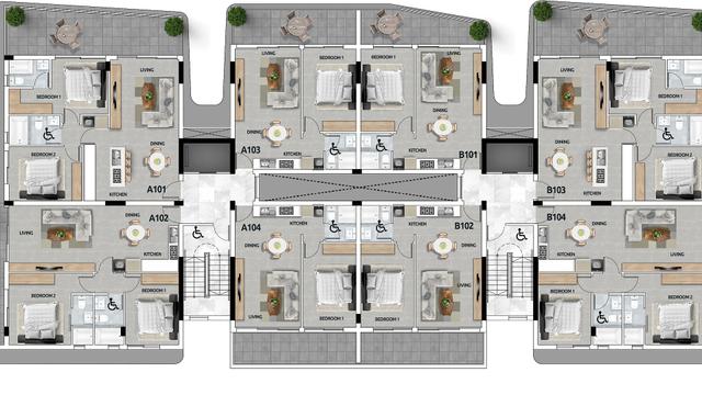 New 1-bedroom flat in Larnaca № 153258: https://dom.com.cy/en/catalog/sale/153258/ (dom.com.cy)