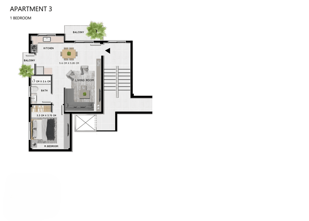 1-bedroom flat in Larnaca № 152465: https://dom.com.cy/en/catalog/sale/152465/ (dom.com.cy)