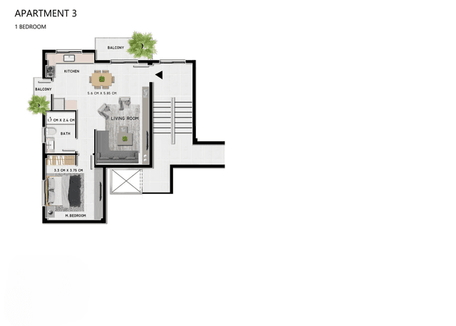 1-bedroom flat in Larnaca № 152465: https://dom.com.cy/en/catalog/sale/152465/ (dom.com.cy)