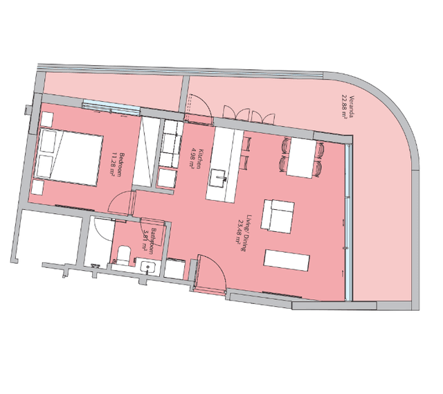 New 1-bedroom flat in Limassol № 136824: https://dom.com.cy/en/catalog/sale/136824/ (dom.com.cy)