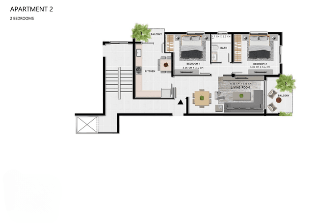1-bedroom flat in Larnaca № 152465: https://dom.com.cy/en/catalog/sale/152465/ (dom.com.cy)