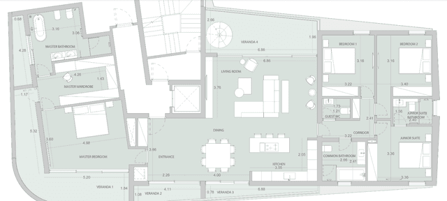 New 3-bedroom penthouse in Limassol № 152836: https://dom.com.cy/en/catalog/sale/152836/ (dom.com.cy)