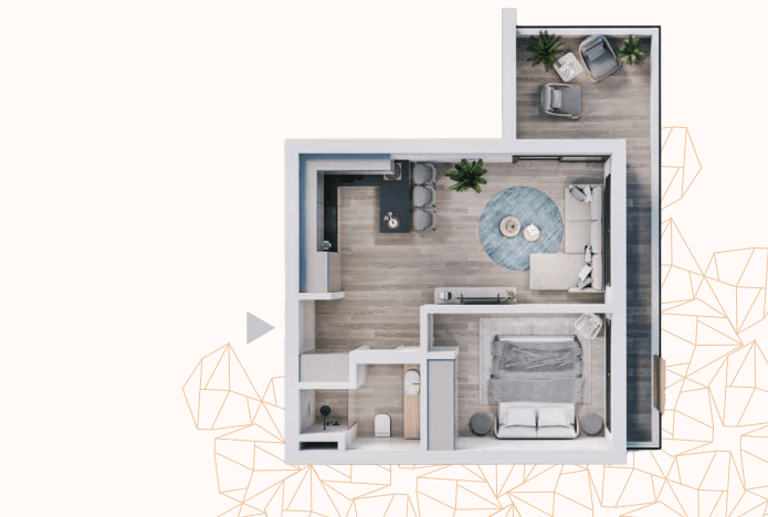 New 1-bedroom flat in Limassol № 152992: https://dom.com.cy/en/catalog/sale/152992/ (dom.com.cy)