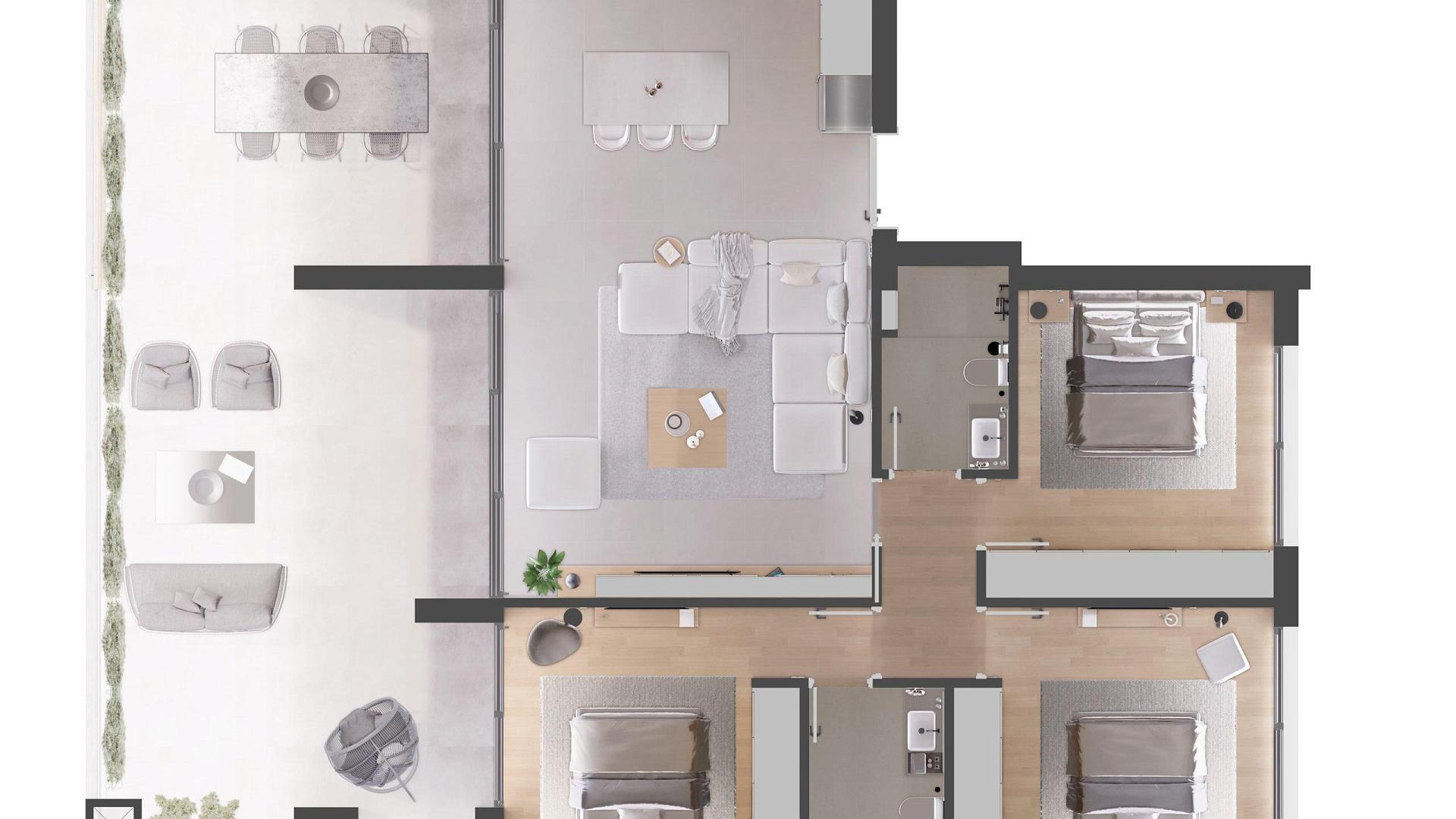 New 3-bedroom apartment in Limassol № 152926: https://dom.com.cy/en/catalog/sale/152926/ (dom.com.cy)