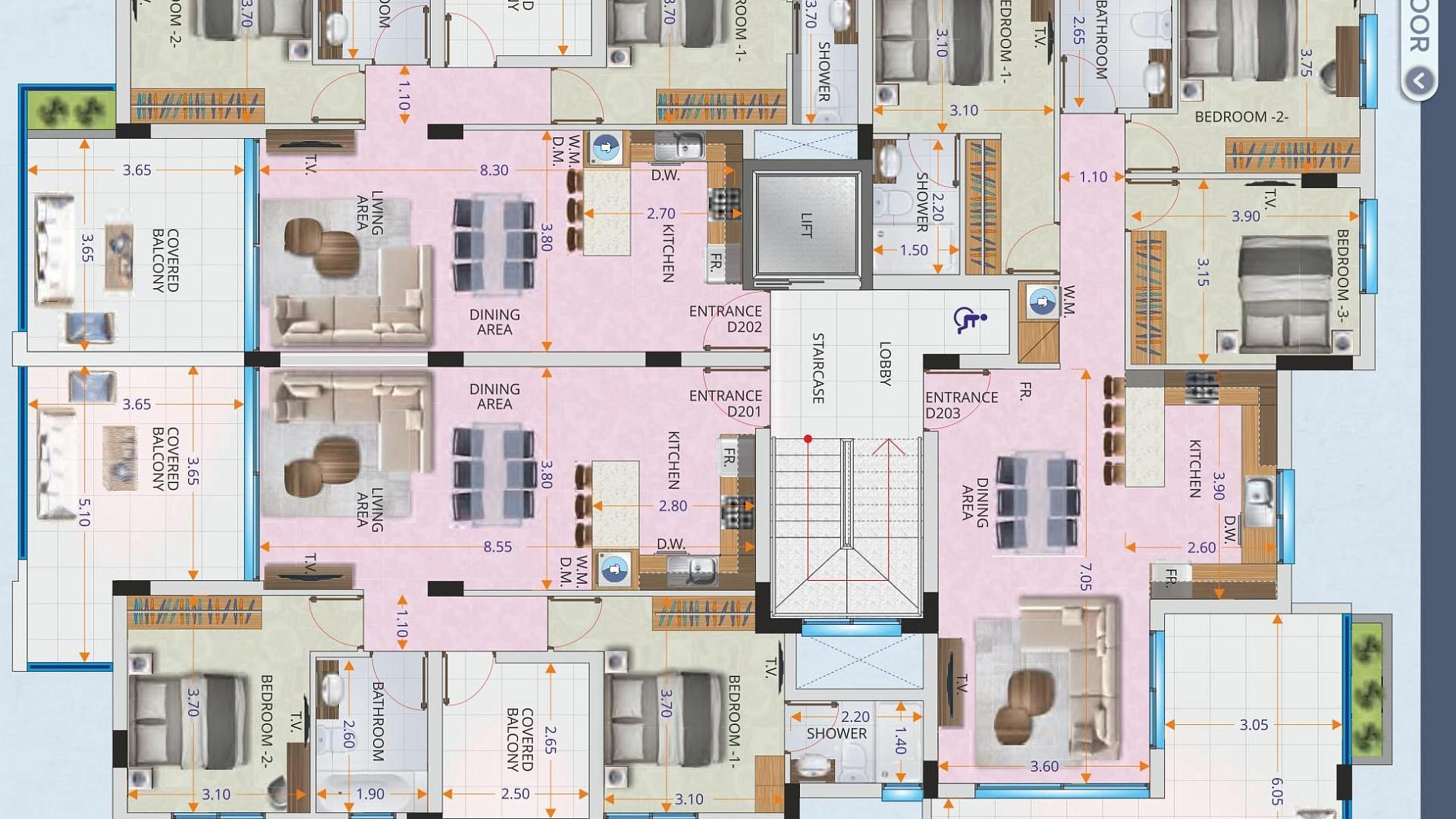 New 3-bedroom flat in Larnaca № 153605: https://dom.com.cy/en/catalog/sale/153605/ (dom.com.cy)